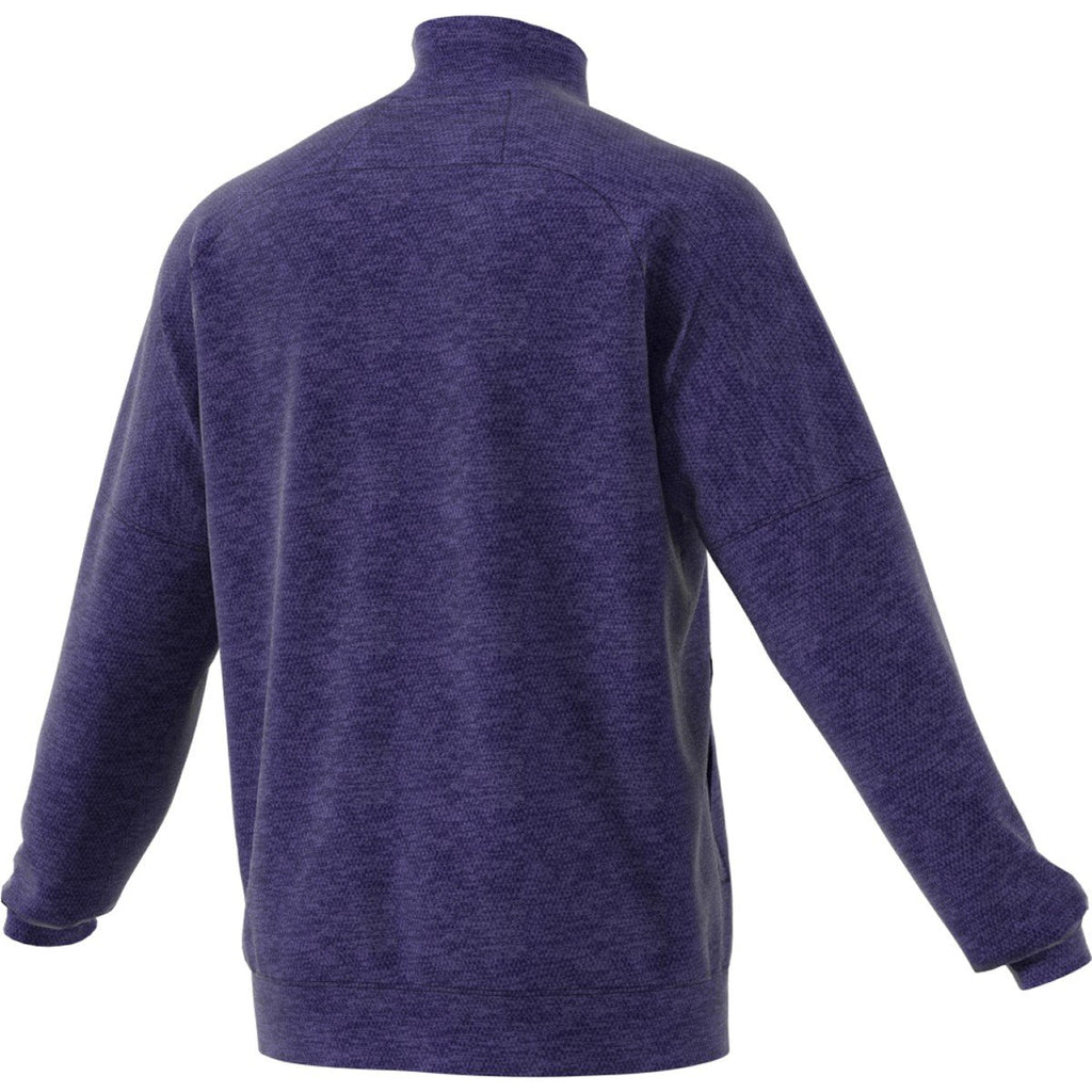 adidas Men's Collegiate Purple Melange Team Issue Quarter Zip