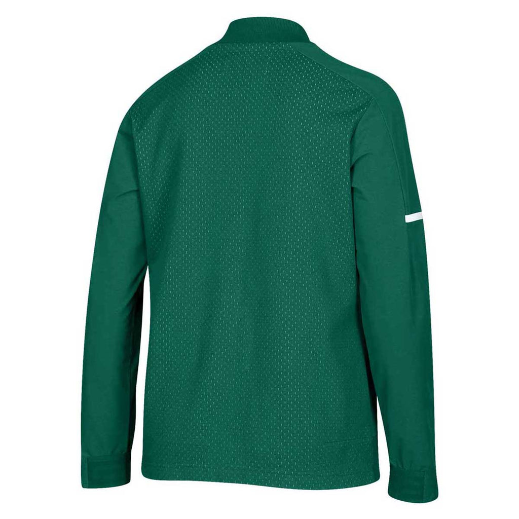 adidas Women's Dark Green/White Squad Bomber