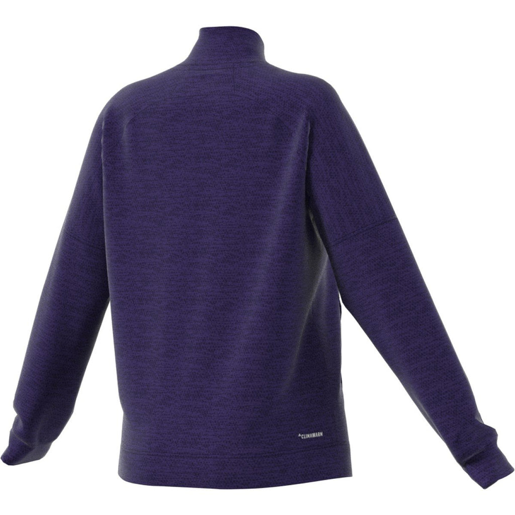 adidas Women's Collegiate Purple Melange Team Issue Quarter Zip