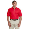 Devon & Jones Men's Red Pima Pique Short-Sleeve Polo