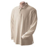 Devon & Jones Men's Stone Pima Pique Long-Sleeve Polo