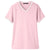 Devon & Jones Women's Pink/White CrownLux Performance Plaited Tipped V-Neck Polo