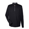 Devon & Jones Men's Black/Grey Heather/Graphite Drytec 20 Performance Quarter-zip