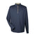 Devon & Jones Men's Navy/Grey Heather/Graphite Drytec 20 Performance Quarter-zip