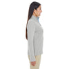 Devon & Jones Women's Grey Heather/Grey Heather/French Blue Drytec 20 Performance Quarter-zip