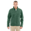 Devon & Jones Men's Forest Heather Bristol Full-Zip Sweater Fleece Jacket