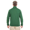 Devon & Jones Men's Forest/Forest Heather Newbury Colorblock Melange Fleece Full-zip