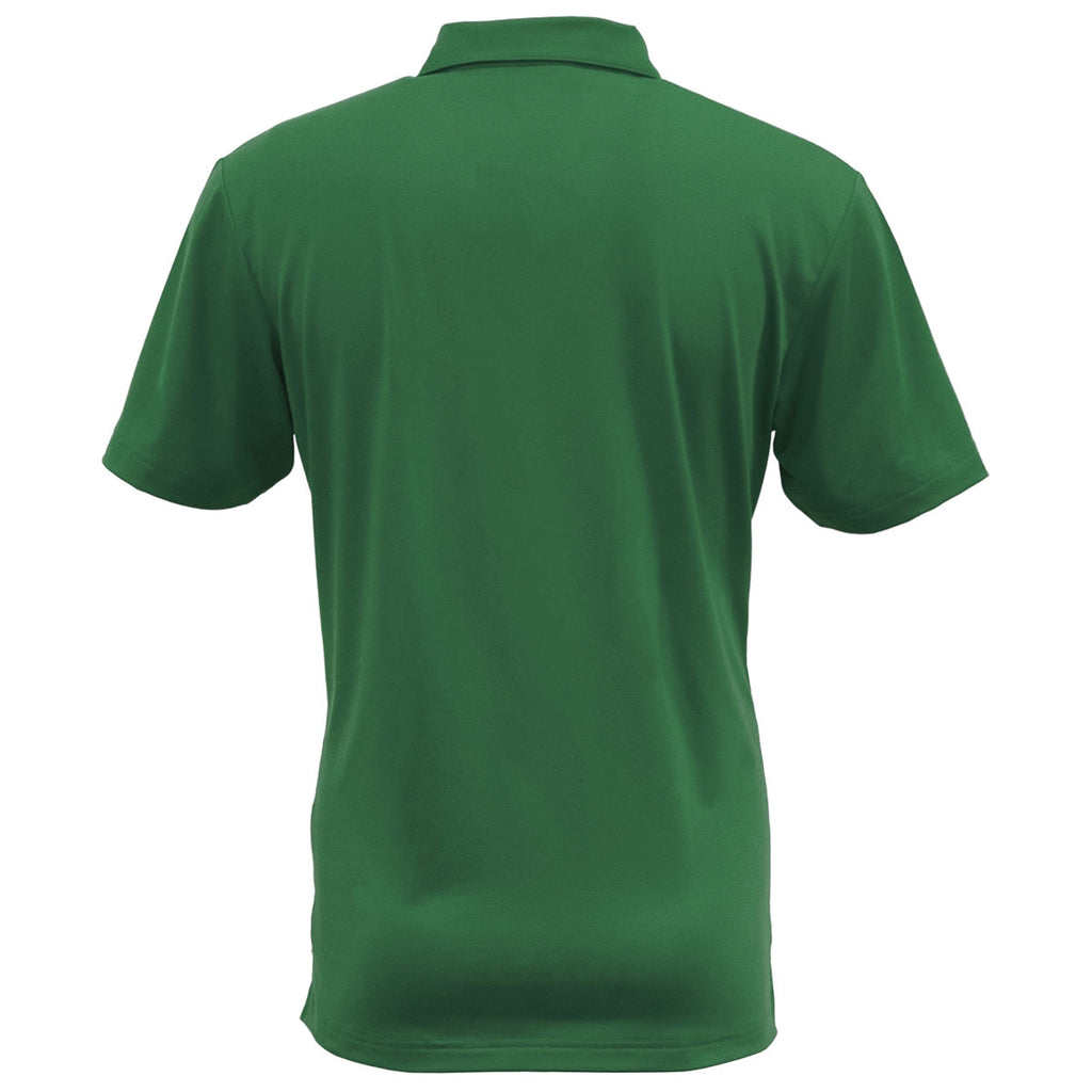 BAW Men's Dark Green Solid Spandex Polo