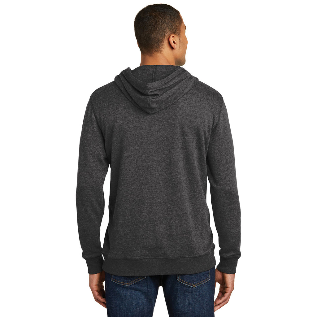 District Men's Heathered Black Lightweight Fleece Hoodie