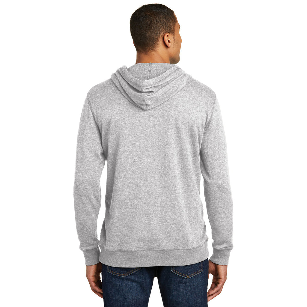 District Men's Heathered Grey Lightweight Fleece Hoodie