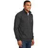 District Men's Heathered Black Lightweight Fleece Quarter-Zip