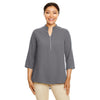 Devon & Jones Women's Graphite Perfect Fit 3/4-Sleeve Crepe Tunic