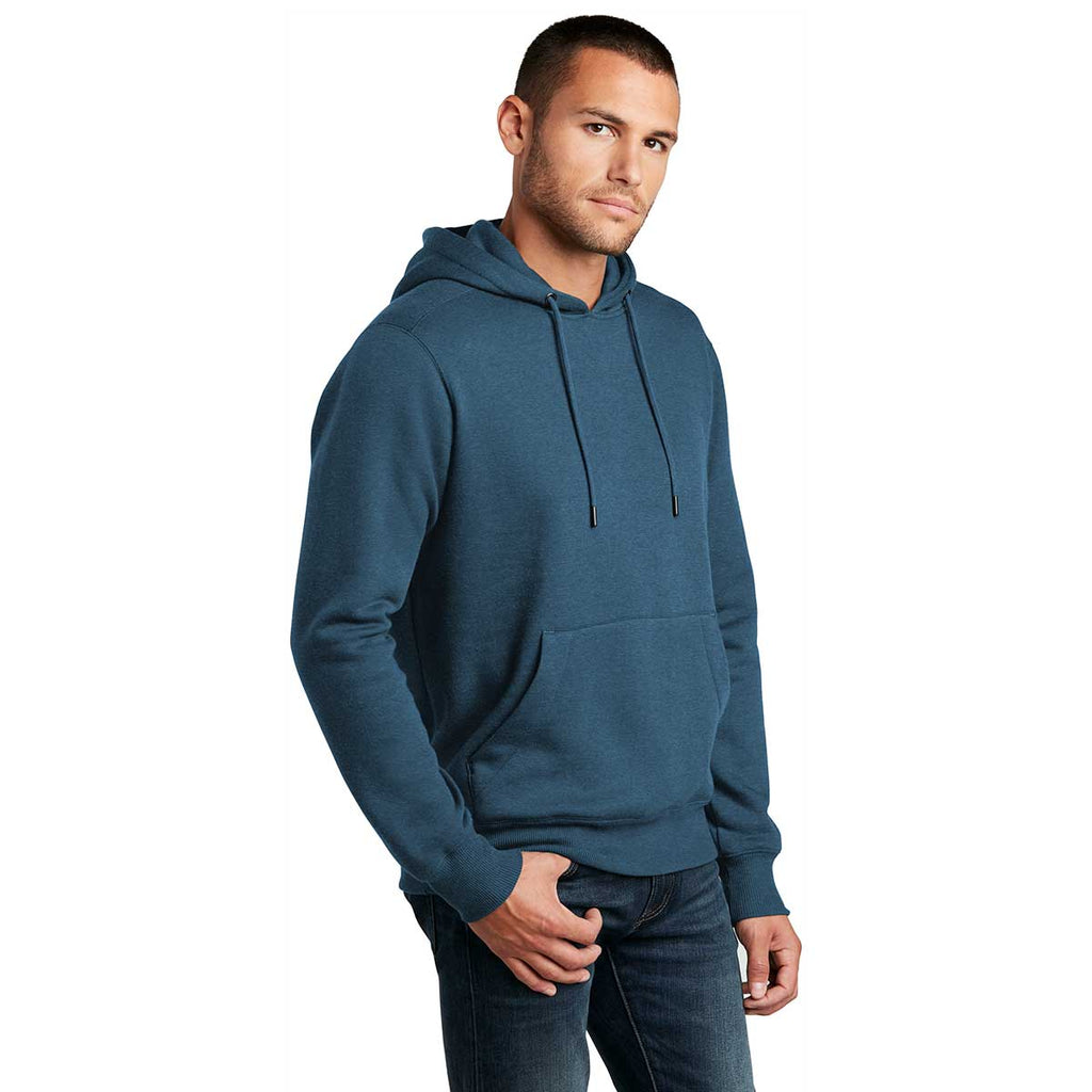 District Men's Heathered Poseidon Blue Perfect Weight Fleece Hoodie