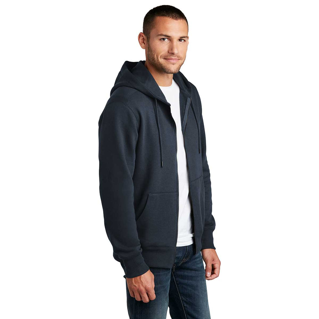 District Men's New Navy Perfect Weight Fleece Full-Zip Hoodie