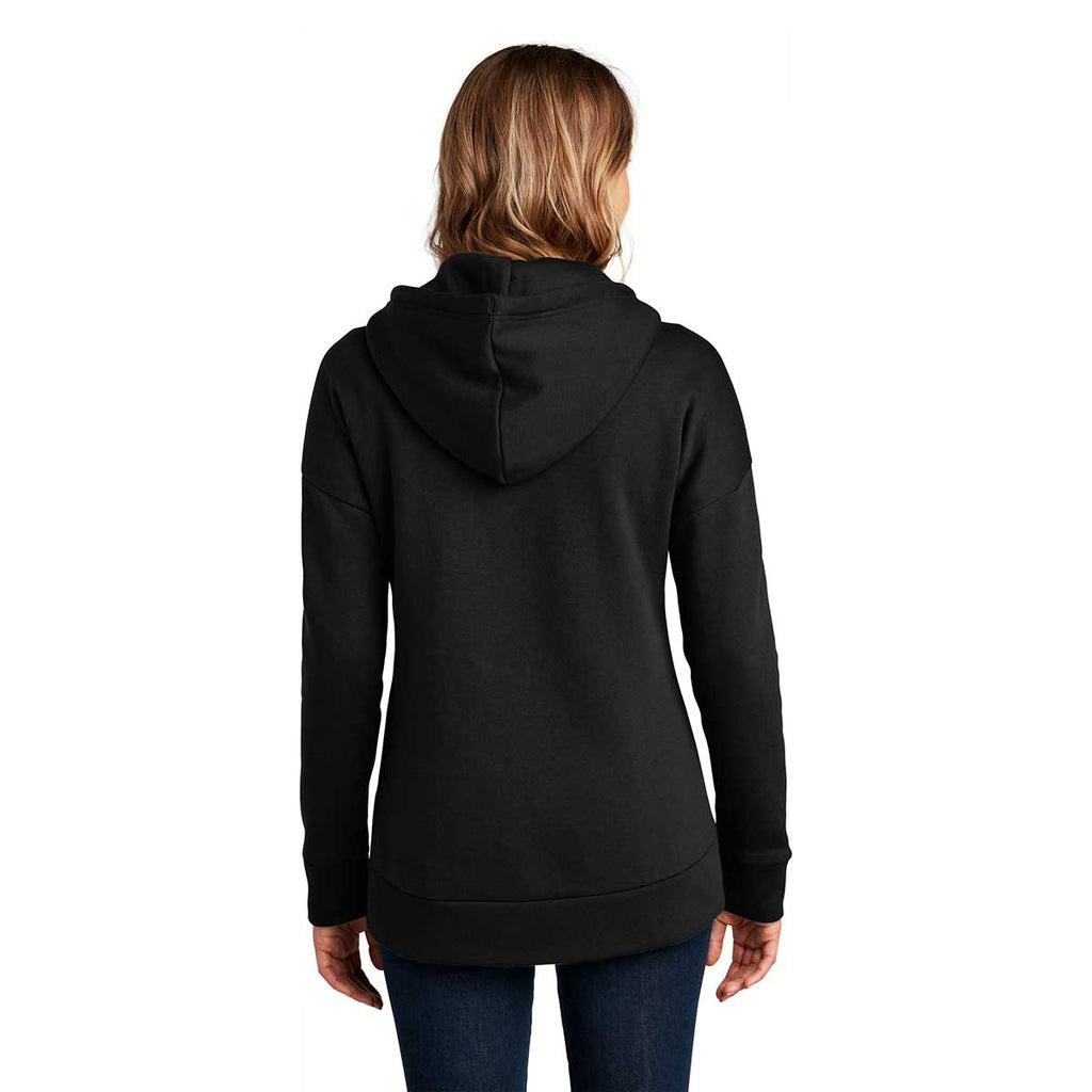 District Women's Jet Black Perfect Weight Fleece Full-Zip Hoodie