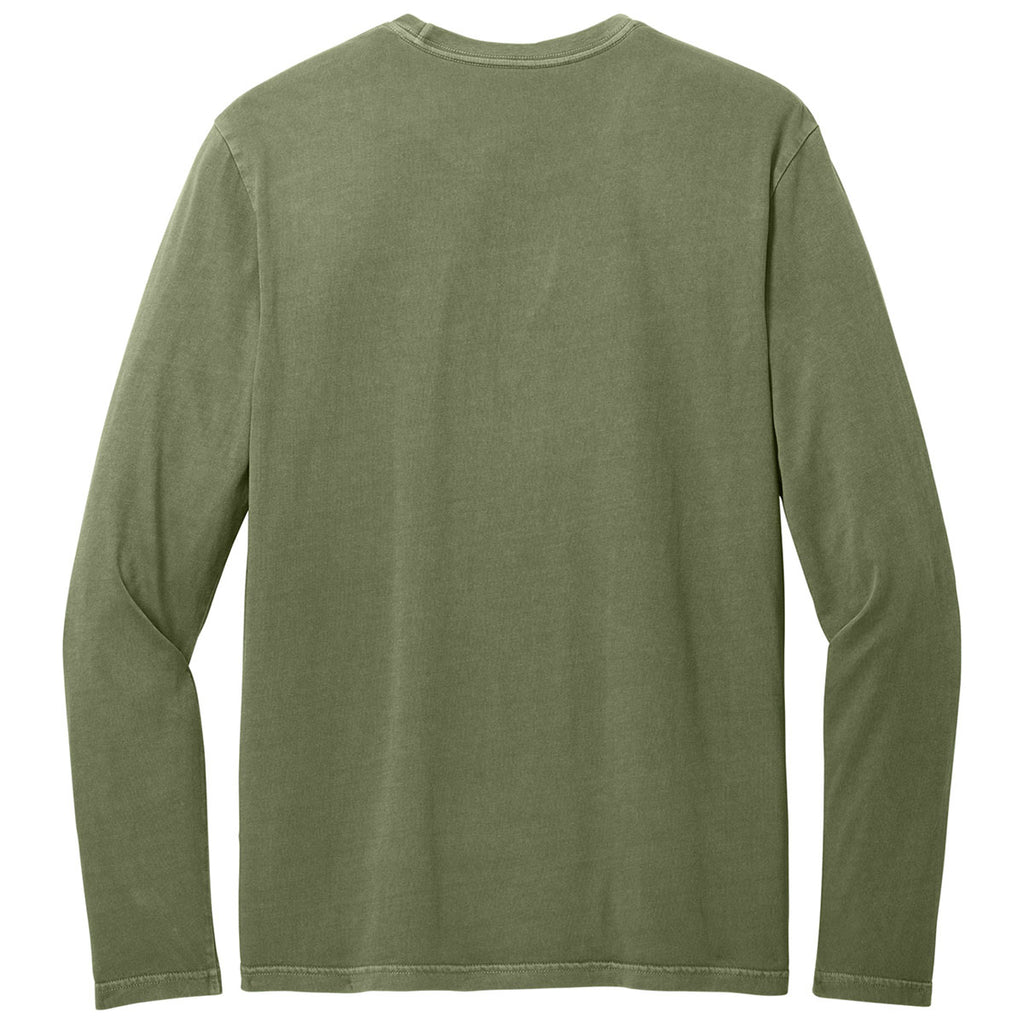 District Men's Olive Drab Green Wash Long Sleeve Tee