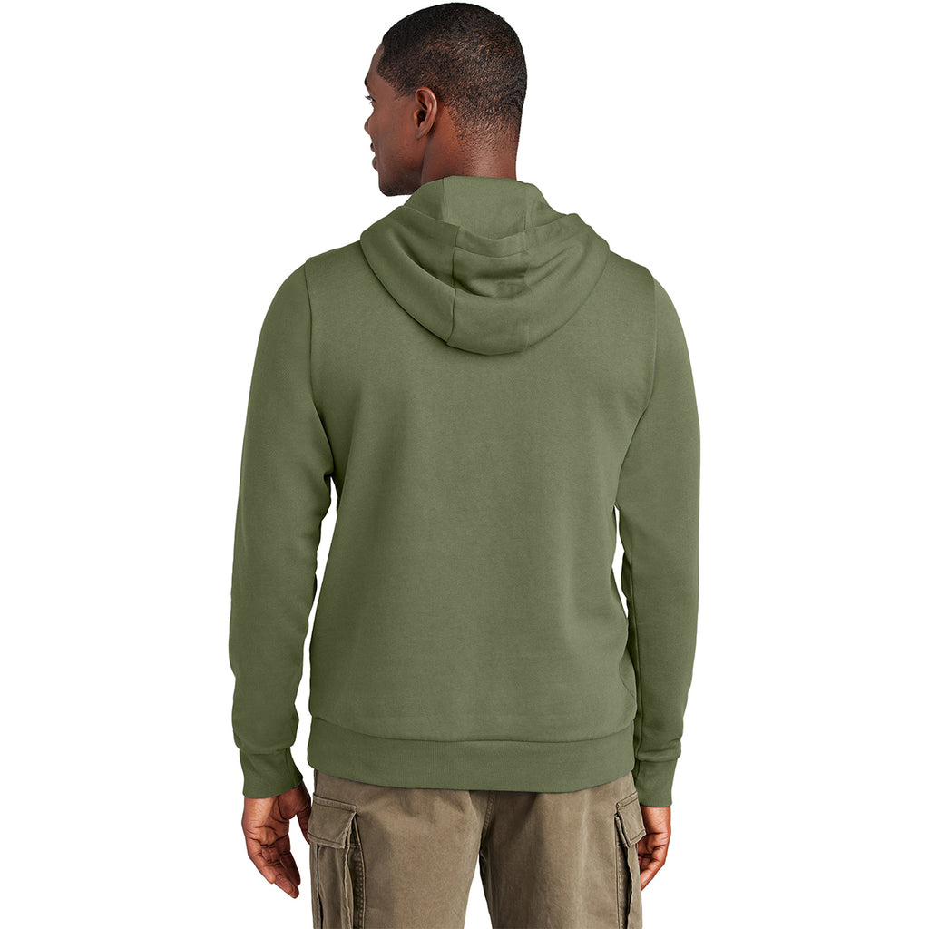 District Men's Olive Drab Green Wash Fleece Hoodie