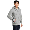 District Men's Light Heather Grey V.I.T. Fleece Full-Zip Hoodie