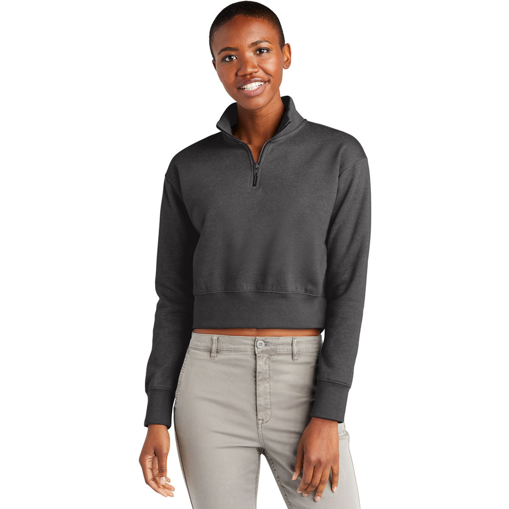 District Women's Heathered Charcoal V.I.T. Fleece 1/2 Zip