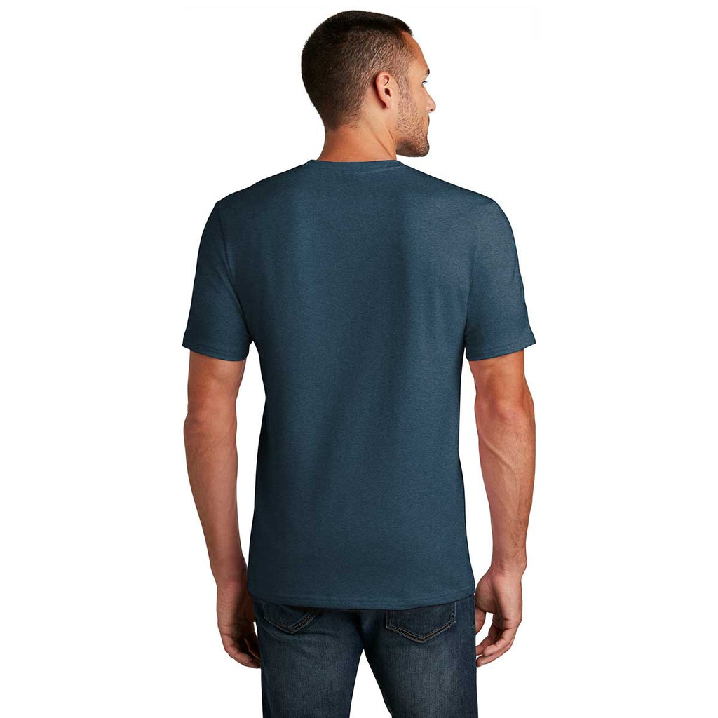 District Men's Heathered Neptune Blue Flex Tee