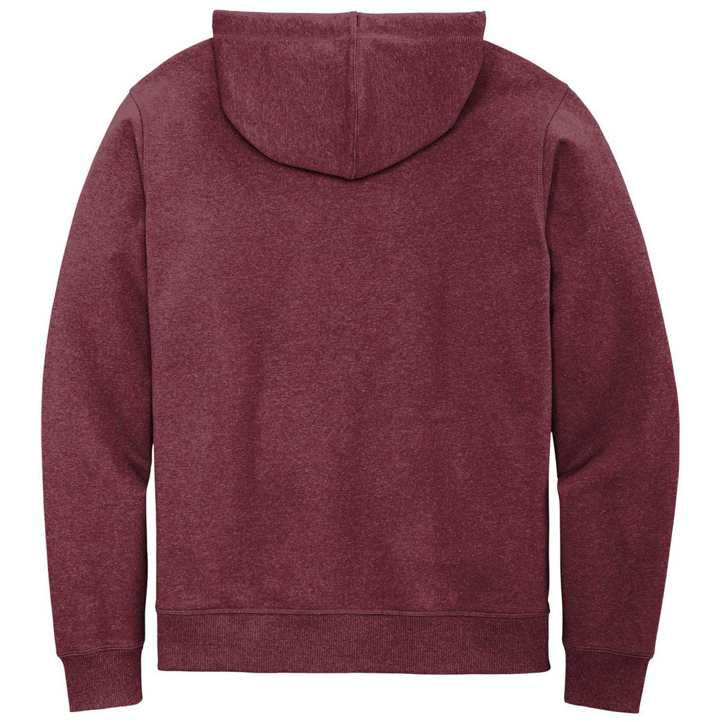 District Men's Maroon Heather Re-Fleece Full-Zip Hoodie