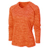 BAW Women's Orange Vintage Heather Dry-Tek Long Sleeve Shirt