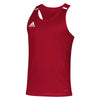 adidas Men's Power Red/White Team 19 Singlet Tank