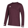 adidas Men's Maroon/White Team 19 Long Sleeve Jersey