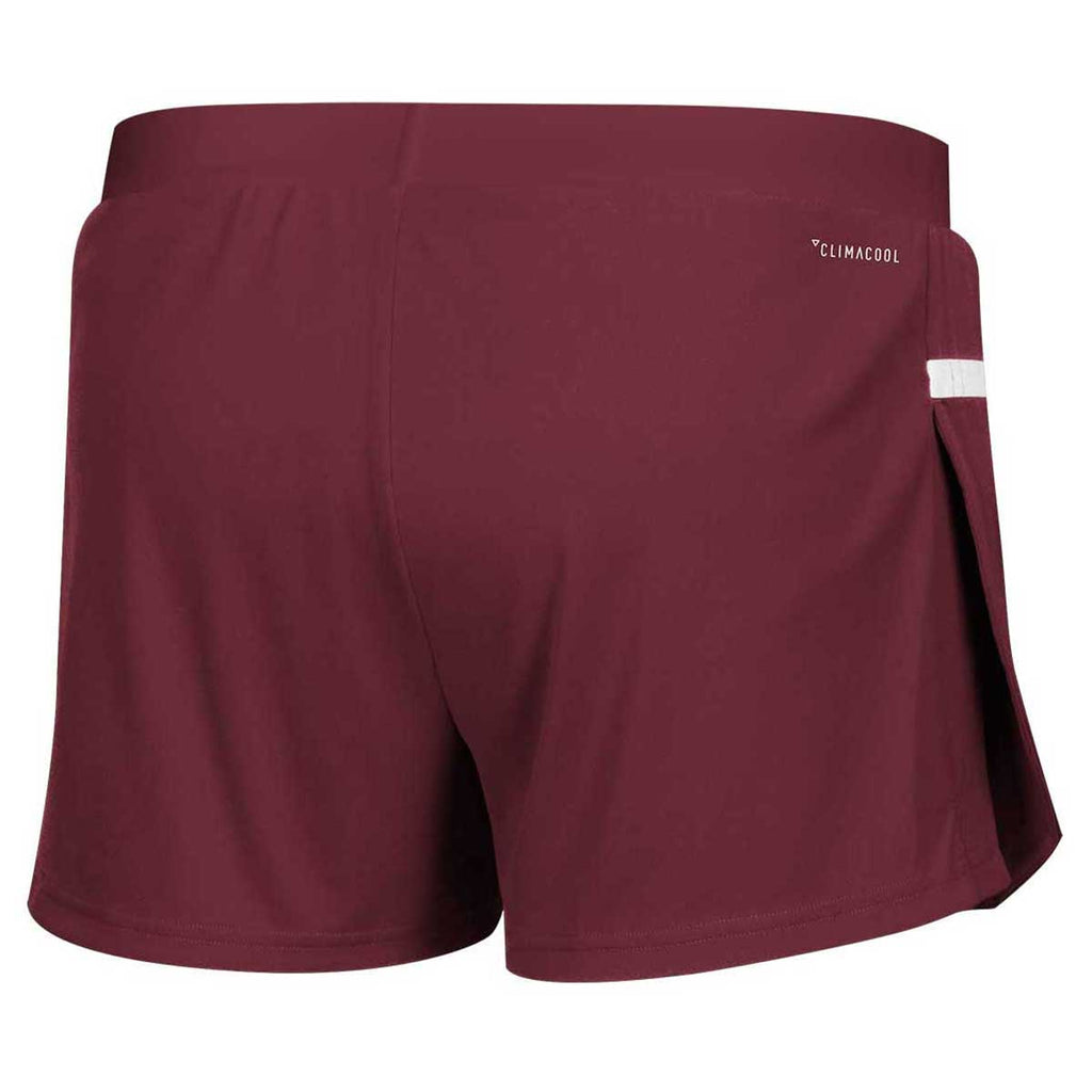 adidas Men's Collegiate Burgundy/White Team 19 Running Shorts