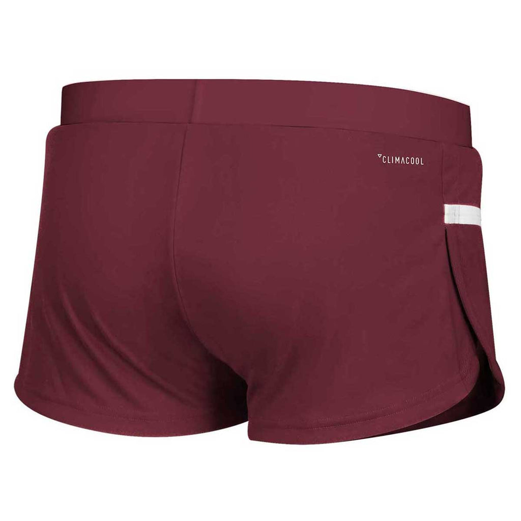 adidas Women's Collegiate Burgundy/White Team 19 Running Shorts