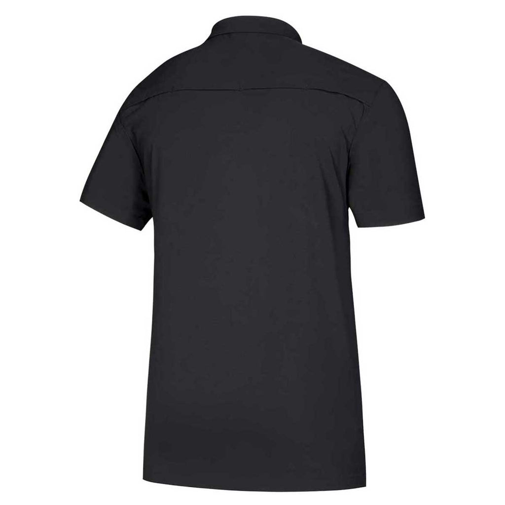 adidas Men's Black/White Game Mode Full Button Polo