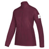 adidas Women's Maroon/White Game Mode Long Sleeve Quarter Zip