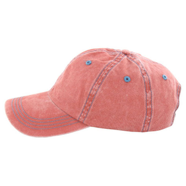 AHEAD Nantucket Red/Navy Pigment Dyed Contrast Mesh Cap