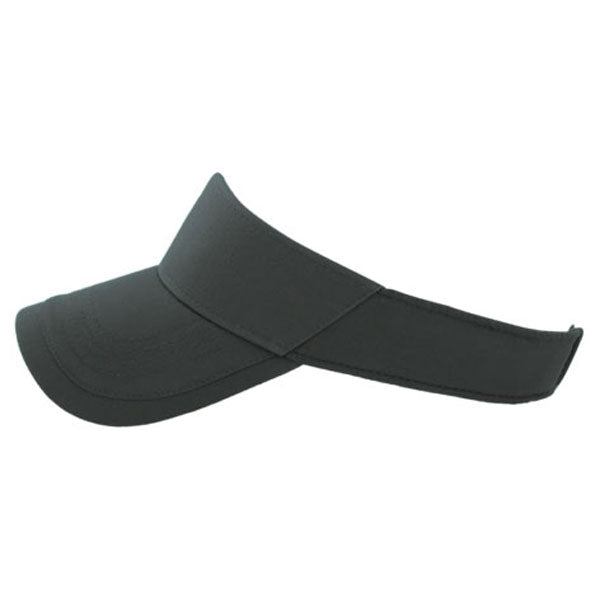 AHEAD Textured Black/Black Poly Golf Visor