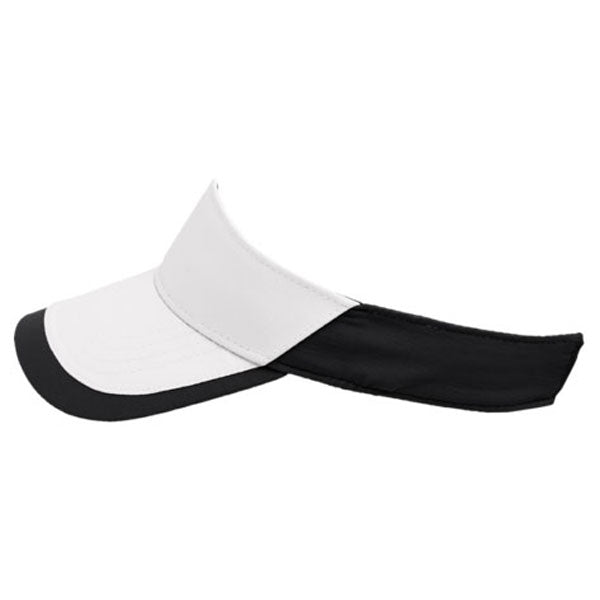 AHEAD Textured White/Black Poly Golf Visor