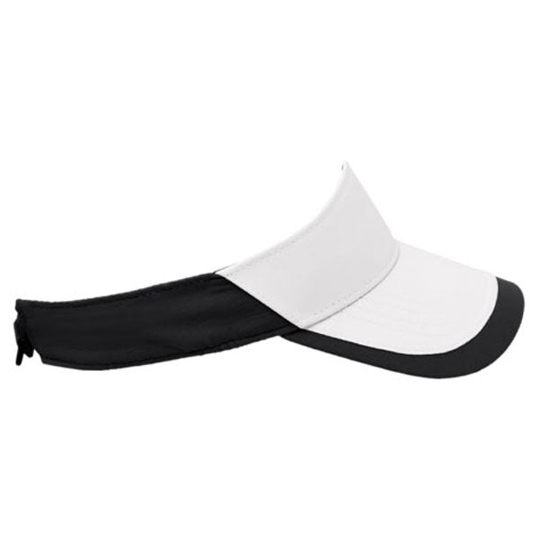 AHEAD Textured White/Black Poly Golf Visor