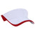 AHEAD Textured White/University Cardinal Poly Golf Visor