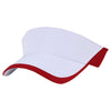 AHEAD Textured White/University Cardinal Poly Golf Visor