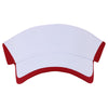 AHEAD Textured White/University Cardinal Poly Golf Visor