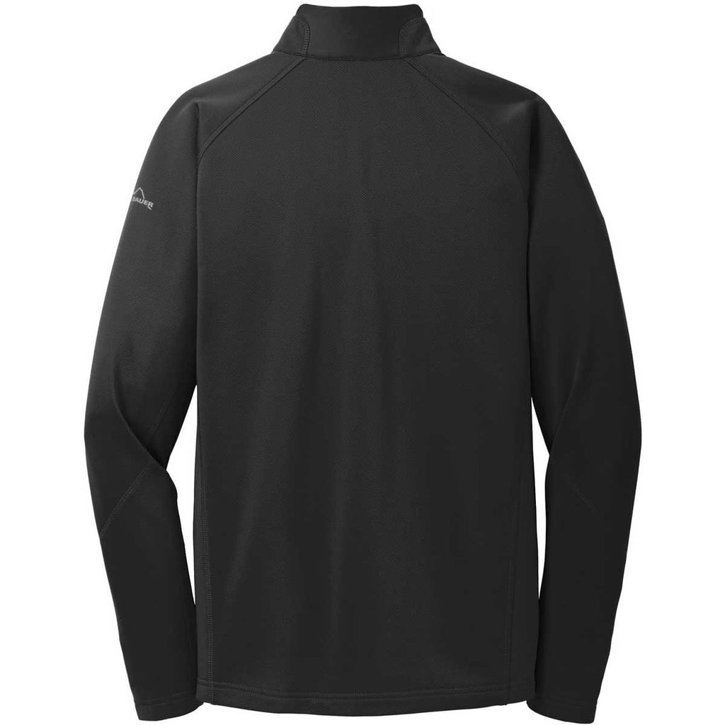 Eddie Bauer Men's Black Half Zip Performance Fleece Jacket