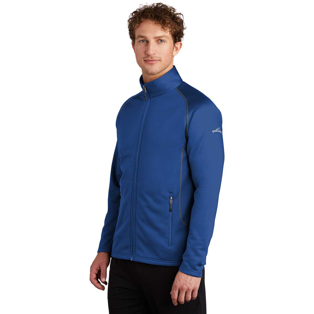 Eddie Bauer Men's Cobalt Blue Smooth Fleece Base Layer Full-Zip