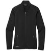 Eddie Bauer Women's Black Smooth Fleece Base Layer Full-Zip