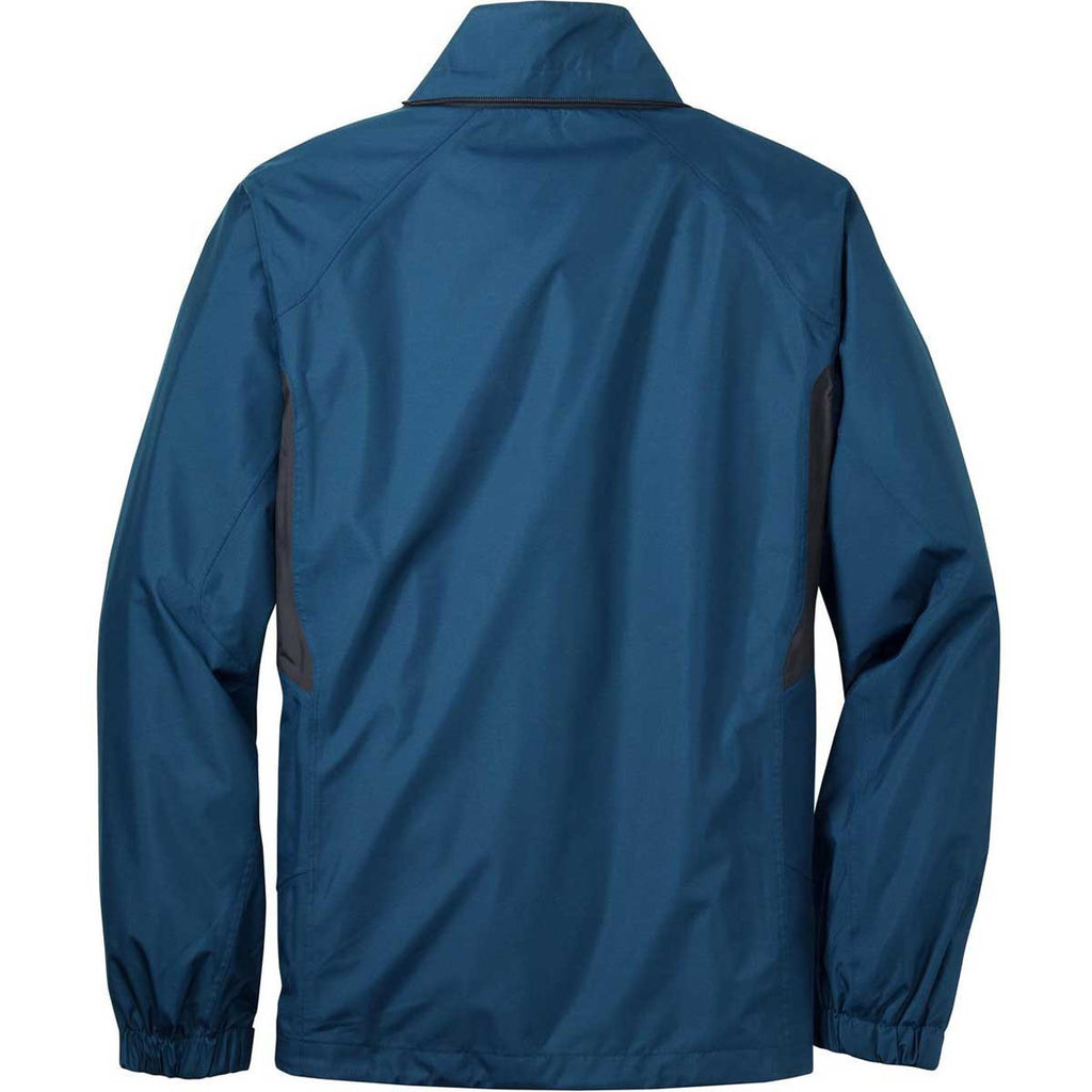 Eddie Bauer Men's Deep Sea Blue/Dark Adriatic Rain Jacket