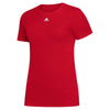 adidas Women's Power Red Amplifier Short Sleeve Tee