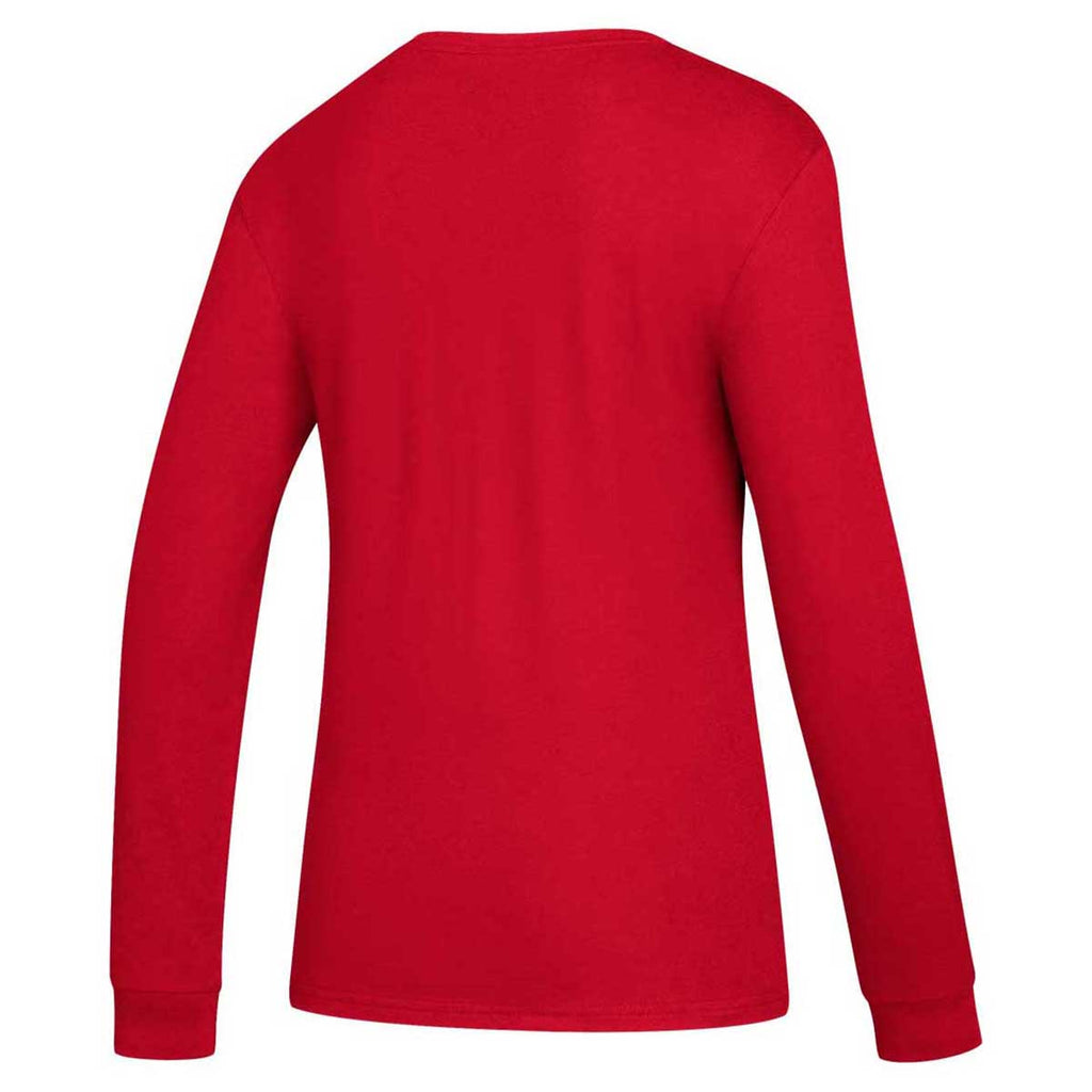 adidas Women's Power Red Amplifier Long Sleeve Tee