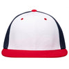 Pacific Headwear White/Navy/Red Premium M2 Performance Trucker FlexFit Cap