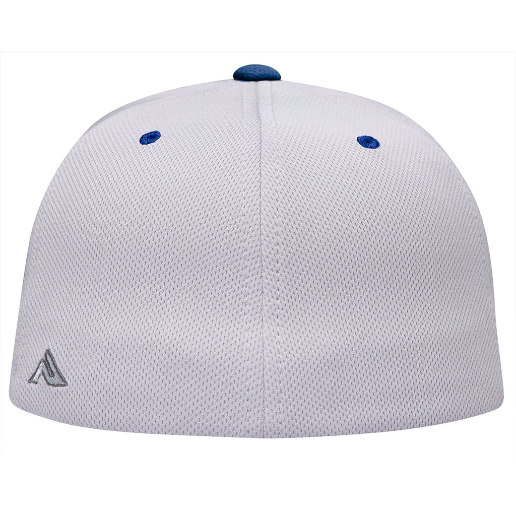 Pacific Headwear Silver/Royal Premium P-Tec FlexFit Cap