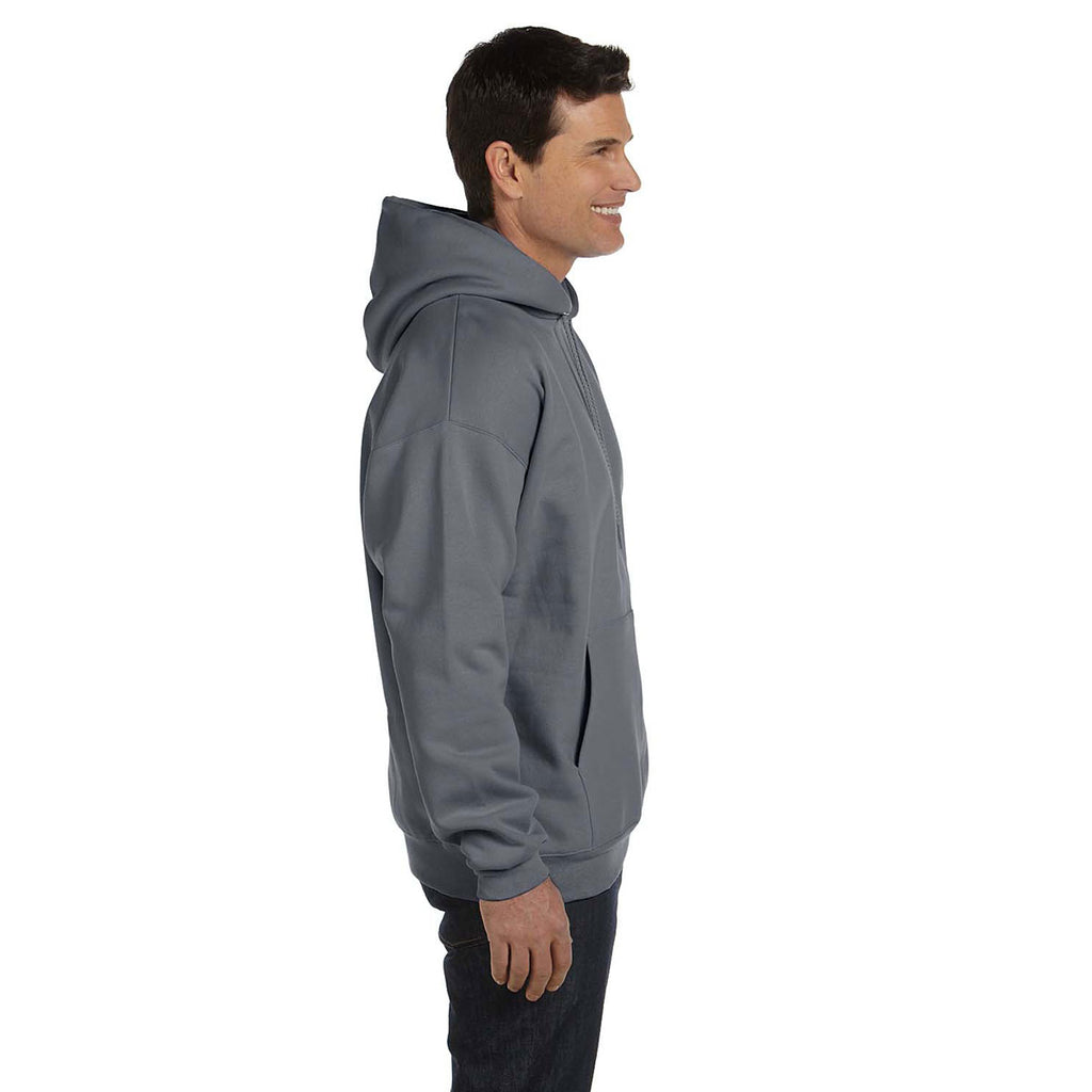 Hanes Men's Charcoal Heather 9.7 oz. Ultimate Cotton 90/10 Pullover Hood