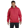 Hanes Men's Deep Red 9.7 oz. Ultimate Cotton 90/10 Pullover Hood