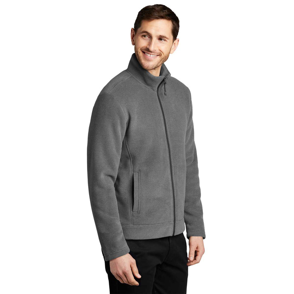 Port Authority Men's Gusty Grey/Sterling Grey Ultra Warm Brushed Fleece Jacket